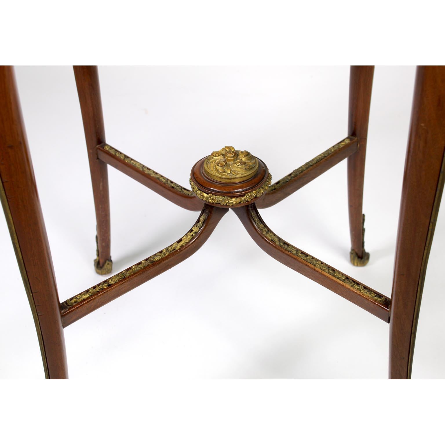 French 19th-20th Century Mahogany & Mounted Gueridon Table, Attr. François Linke For Sale 4