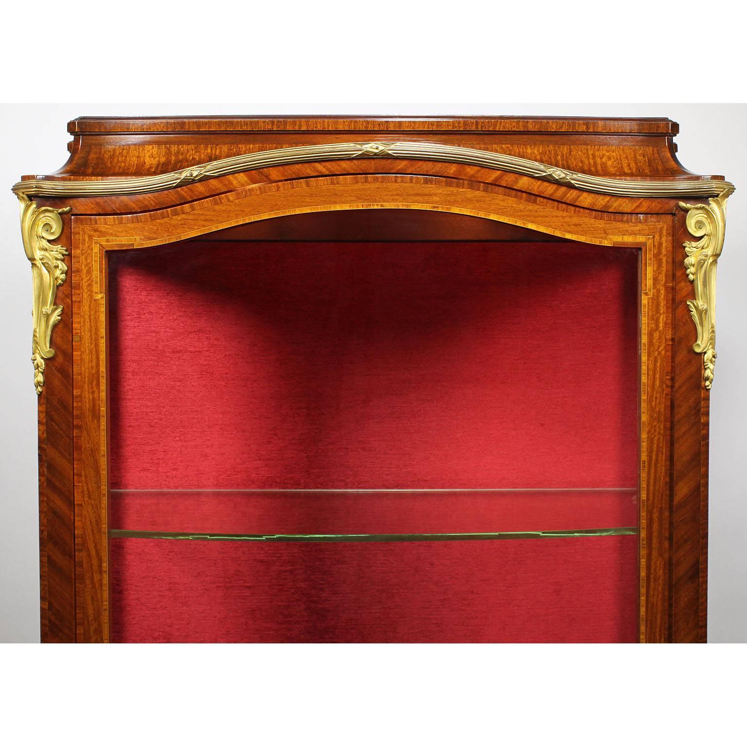 Louis XV 19th-20th Century Marquetry and Gilt-Bronze Mounted, François Linke Atrributed For Sale