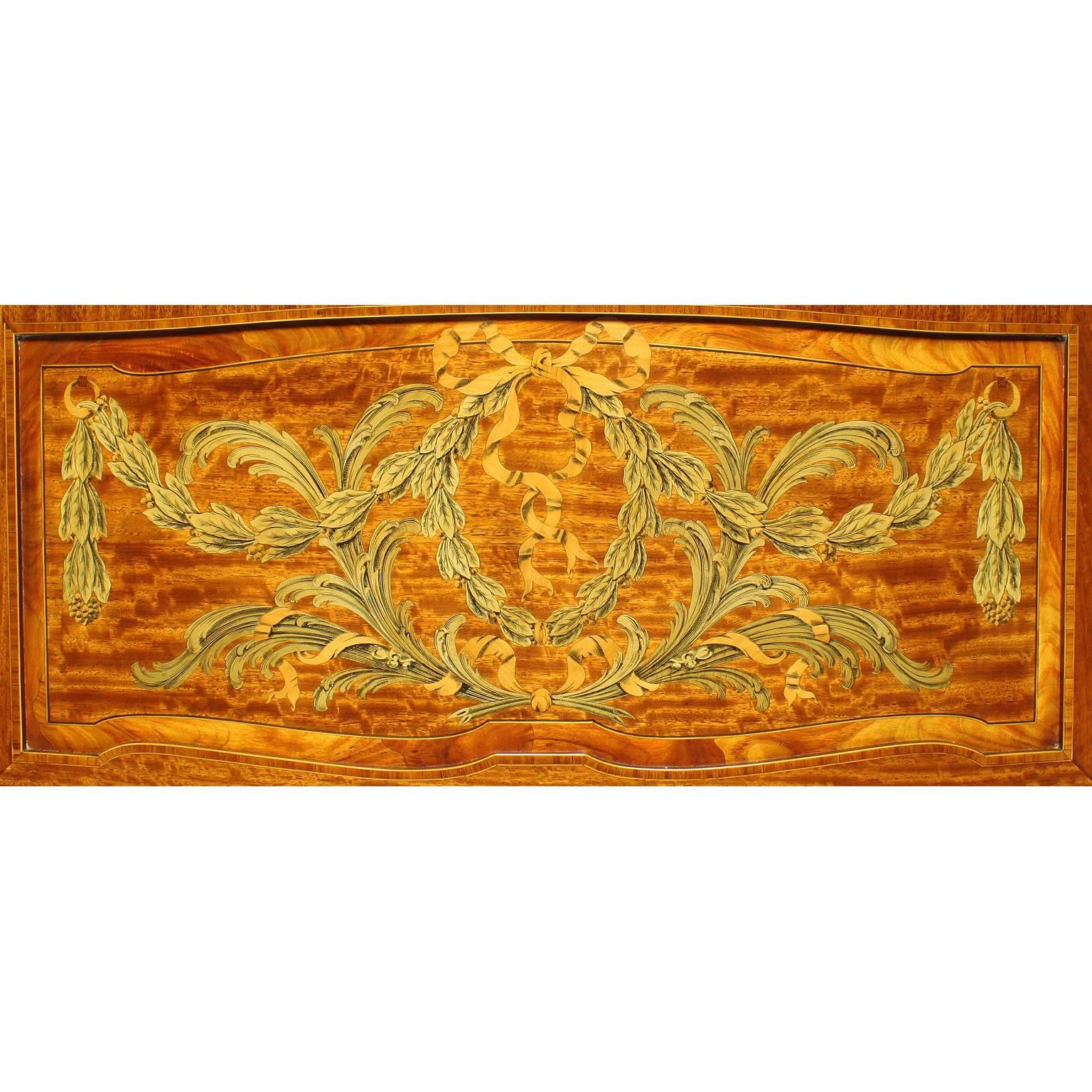 19th-20th Century Marquetry and Gilt-Bronze Mounted, François Linke Atrributed In Good Condition For Sale In Los Angeles, CA