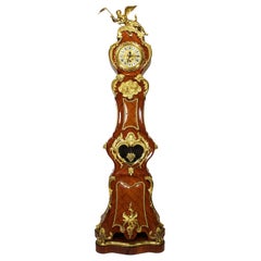 French 19th-20th Century Régence Style Gilt-Bronze Mounted Longcase Clock