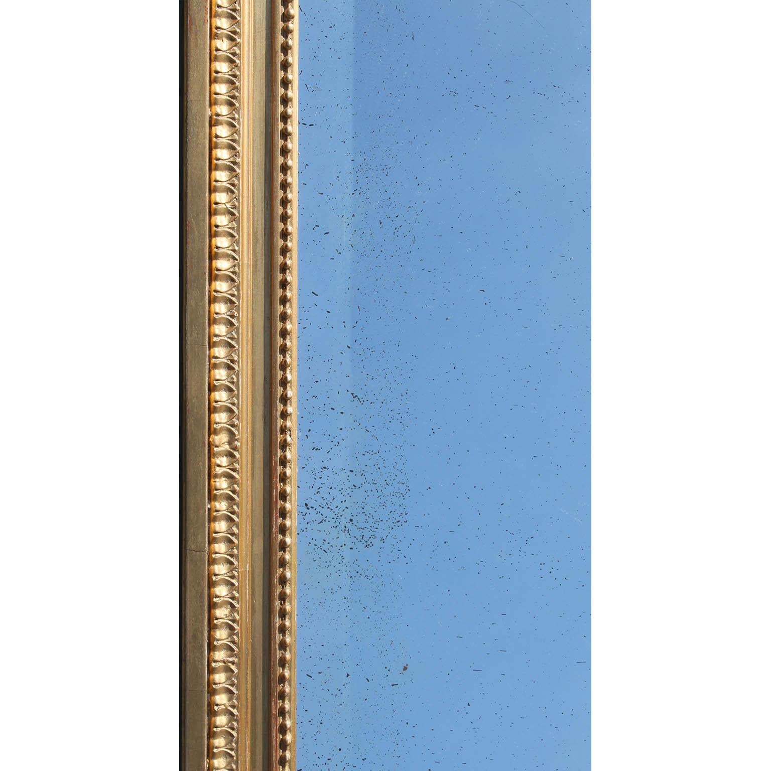 Französisch 19-20. Louis XVI Stil Paket vergoldet & Verde-grün Trumeau Spiegelrahmen im Angebot 2