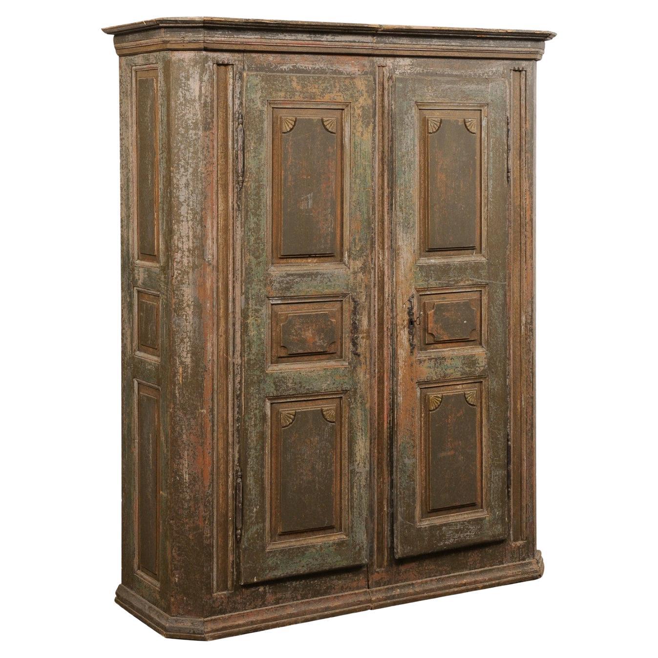 French 19th C. Armoire Cabinet w/ It's Original Paint