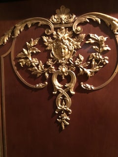 French 19th c.  Walnut  Display Cabinet, Louis XVI- style , bronze dore mounts