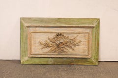 French 19th C. "Bow and Arrows" Motif Painted Wall Plaque, Over 5 Ft Wide