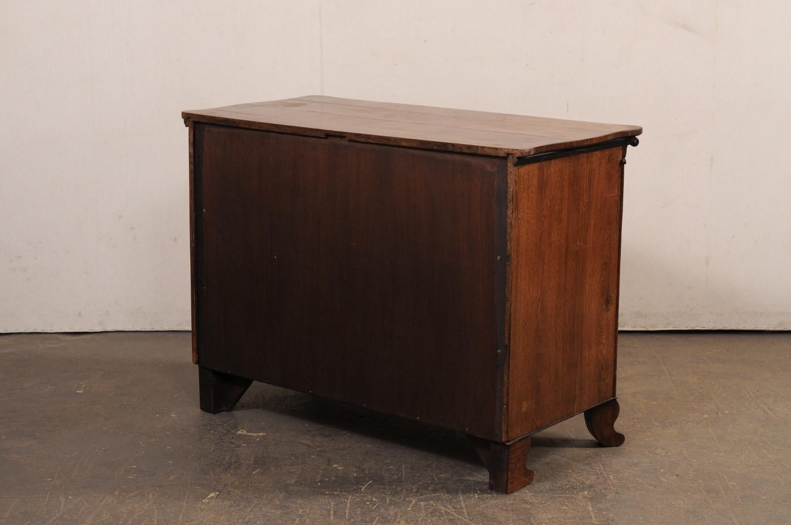 French 19th C. Commode w/Fluted Column Side Posts & Really Neat Brass Hardware For Sale 2