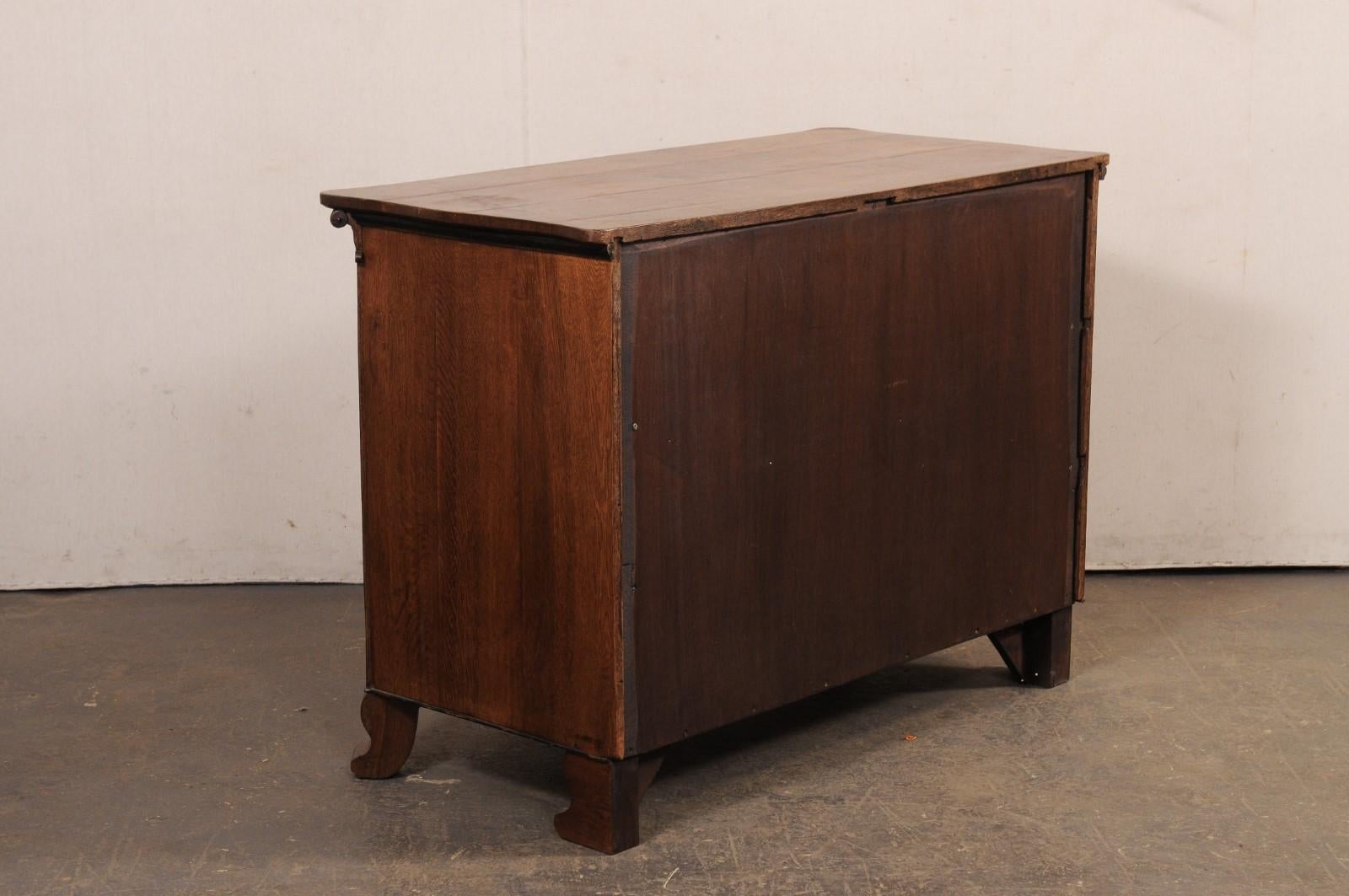French 19th C. Commode w/Fluted Column Side Posts & Really Neat Brass Hardware For Sale 4