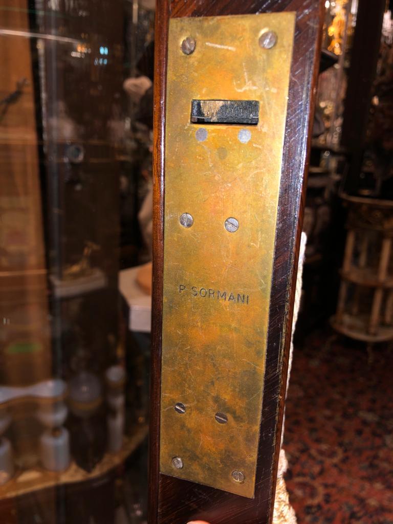 Vitrine/armoire française du 19ème siècle en placage d'acajou avec monture en bronze doré, P Sormani en vente 2