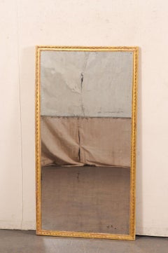 French 19th C. Gilt Mirror w/Original 2-Piece Glass (Just Shy of 5 Ft Tall)