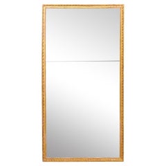 French 19th C. Gilt Mirror w/Original 2-Piece Glass (Just Shy of 5 Ft Tall)