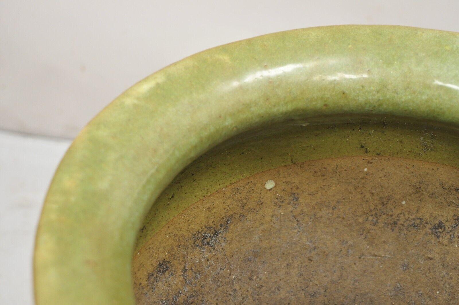 19th Century French 19th C Green Glazed Ceramic Pottery Earthenware Castelnaudary Planter