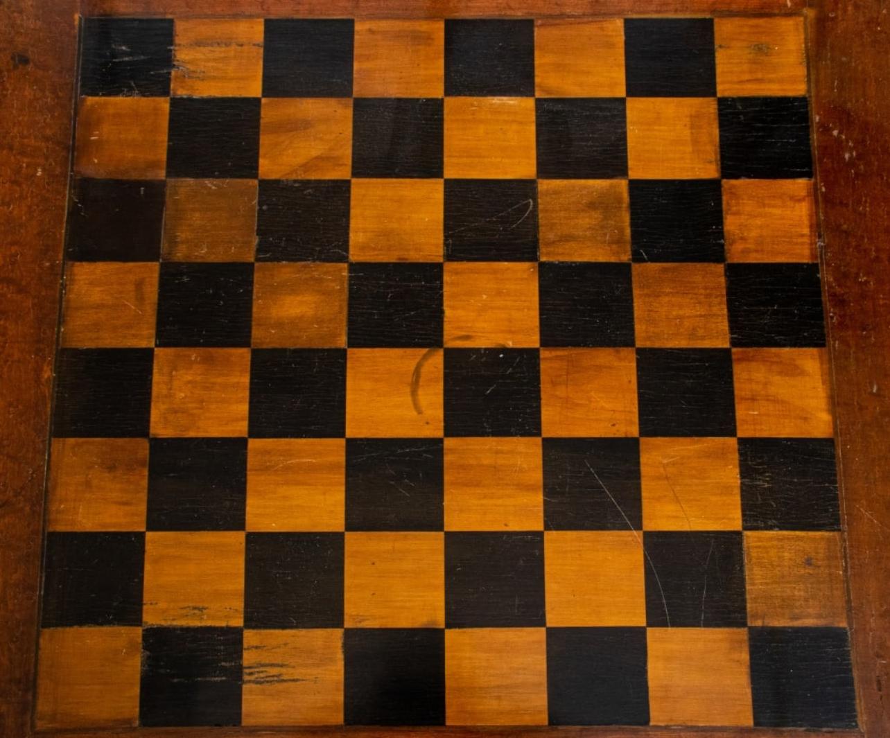 French 19Th. C. Louis XV Style Inlaid & Ebonized Wood Game Table, Table a Jeux In Good Condition For Sale In West Palm Beach, FL