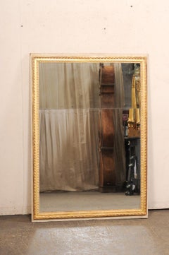 French 19th C. Louis XVI Style Gilt Wood Mirror, 4.5'