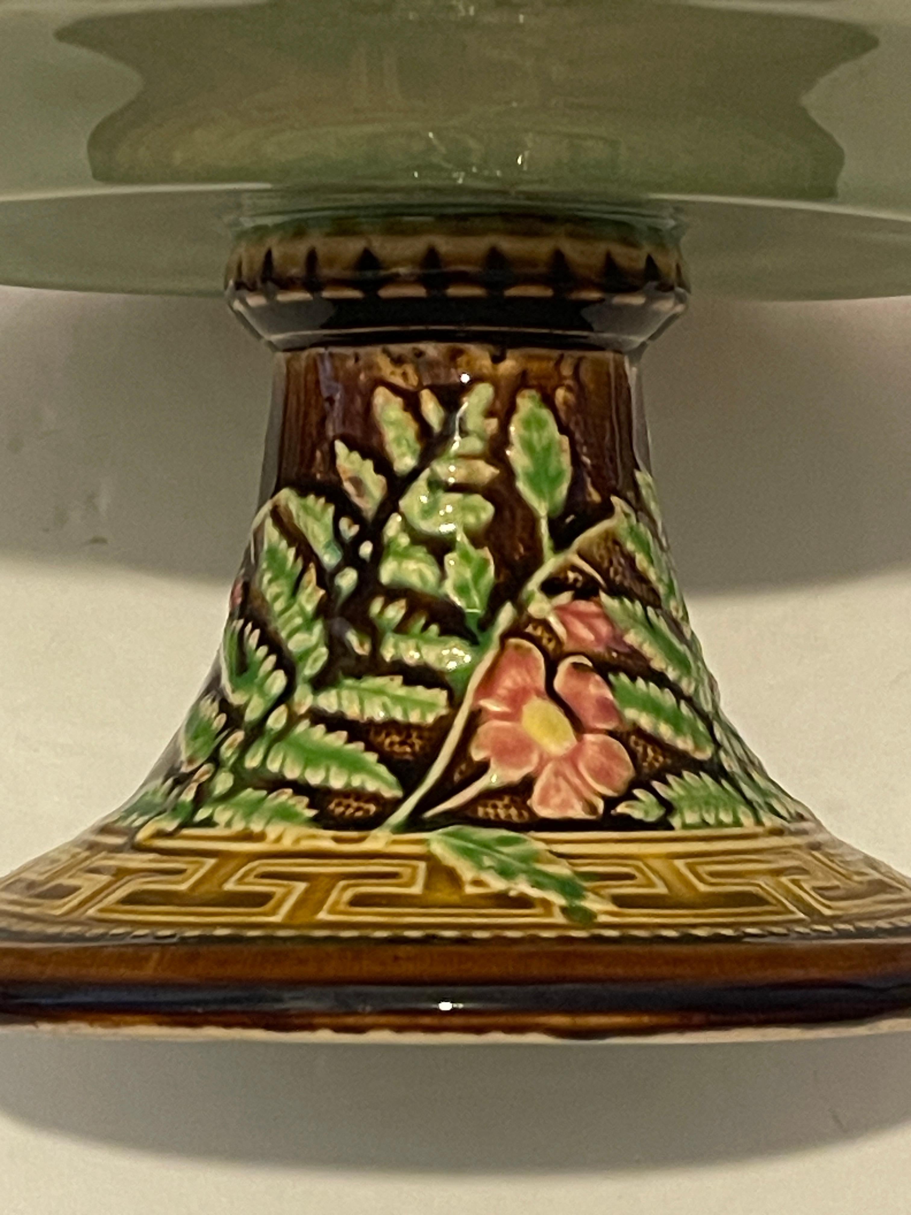 French 19th C. Majolica Set of 12 Plates & dishes, Choisy Le Roi, C.1880 4