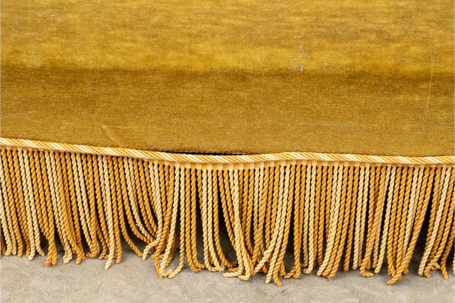 French 19th C Napoleon III Sofa in Gold Velvet 6