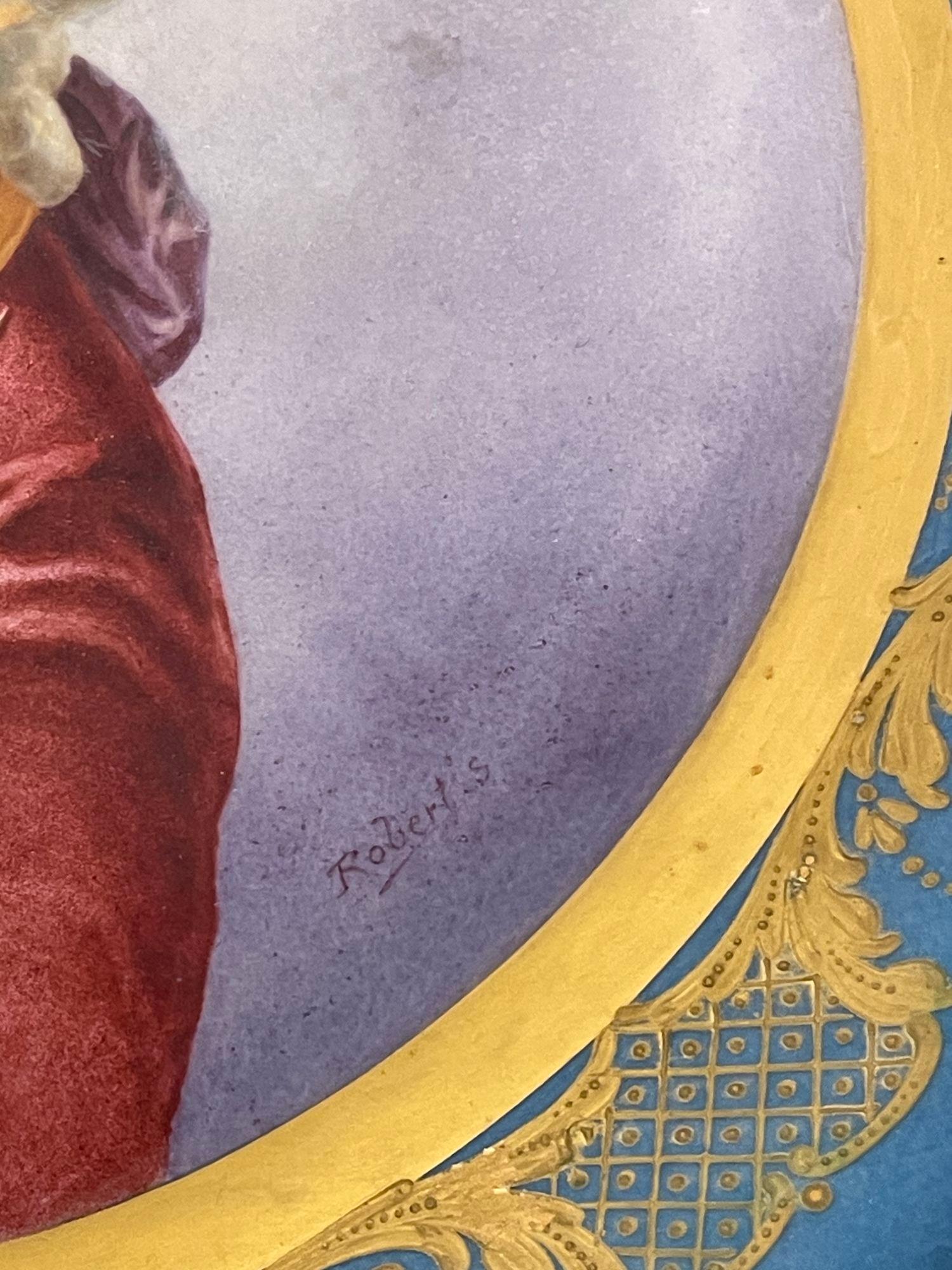 XIXe siècle Table néoclassique française du 19ème siècle montée sur porcelaine et bronze doré, Fournier en vente