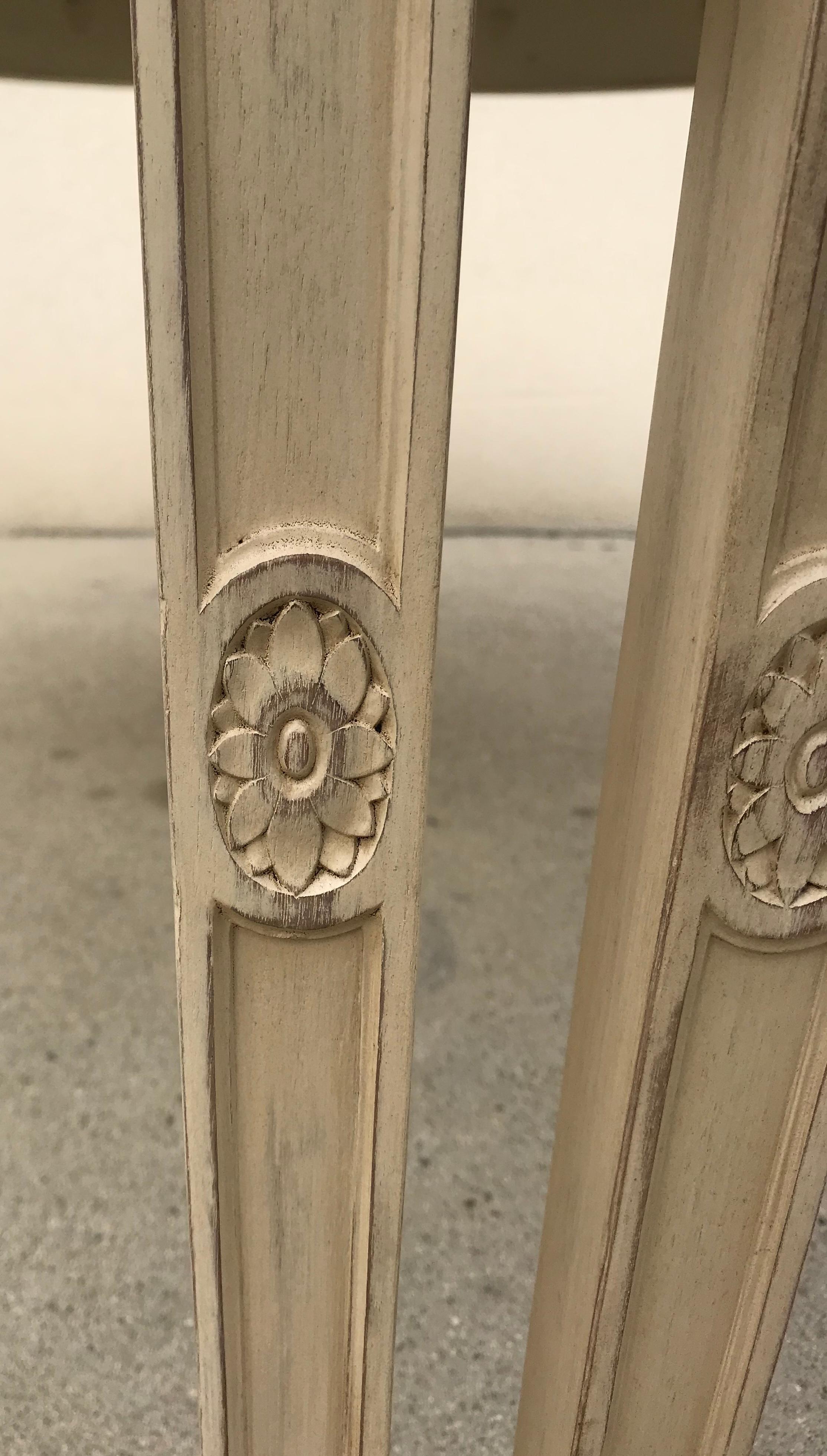 French 19th Century Painted Neoclassical Demilune Console Tables, a Pair 2