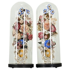 Antique French 19th C. Pair of Parlor Domes