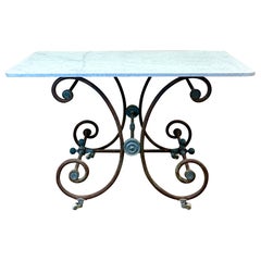 Mesa de mármol francesa del s. XIX para pastelería/boutique