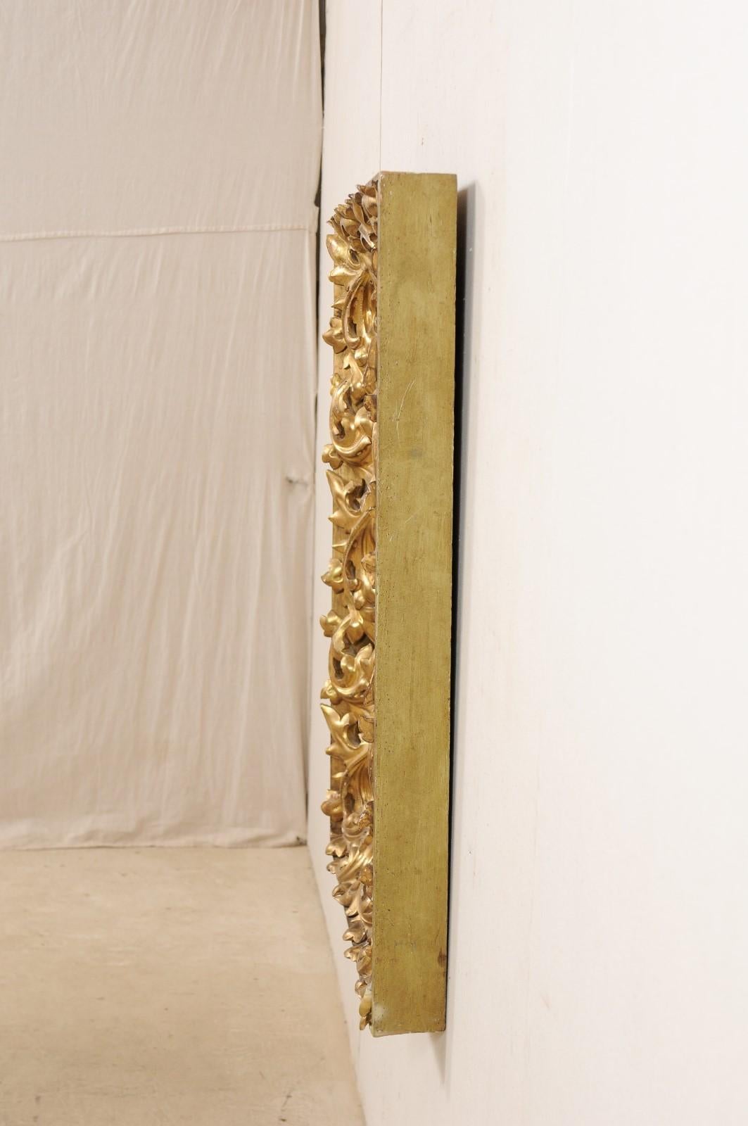 French 19th Century Rectangular-Shaped, Rococo Carved and Giltwood Mirror For Sale 6