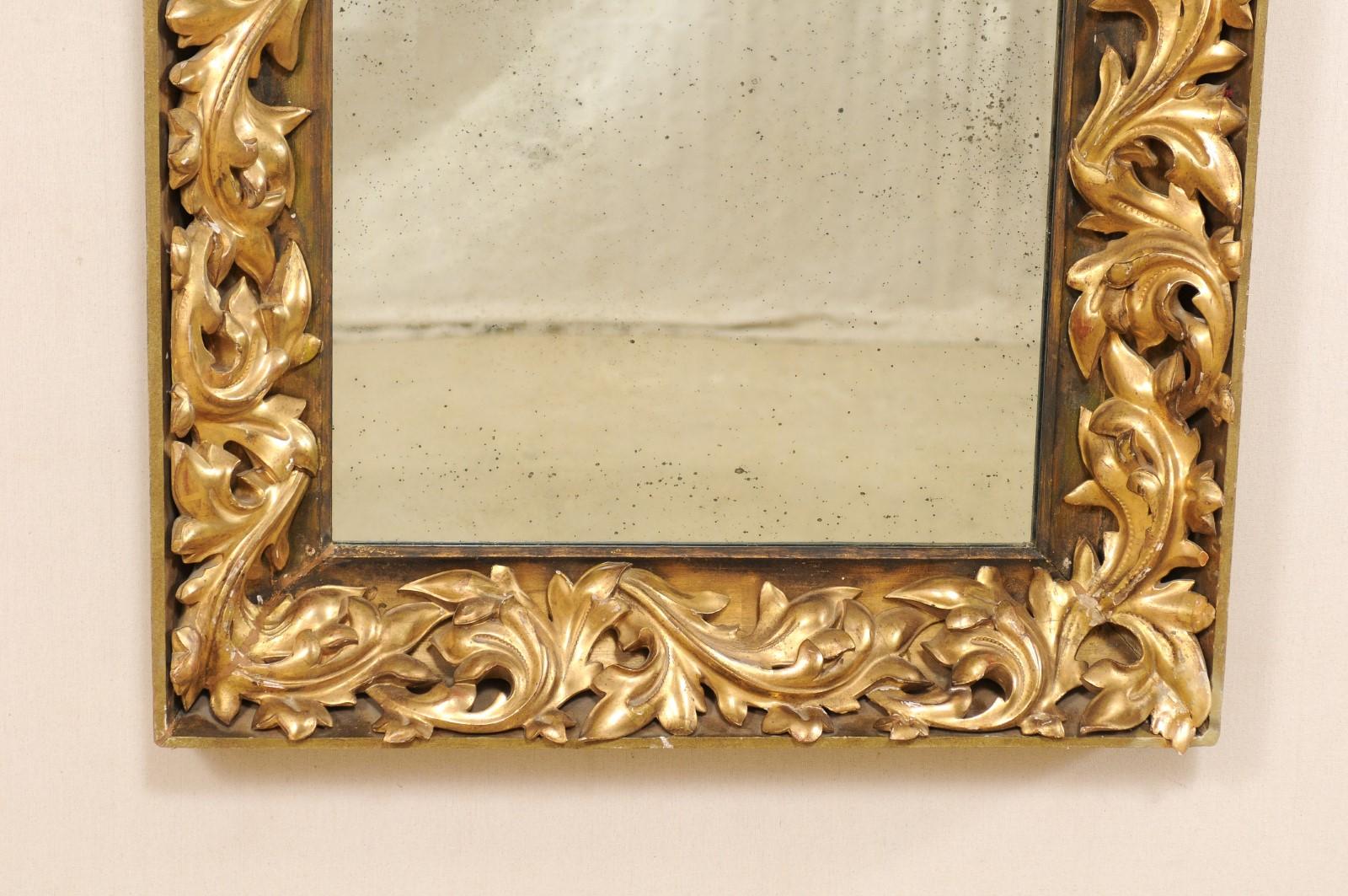 French 19th Century Rectangular-Shaped, Rococo Carved and Giltwood Mirror For Sale 3