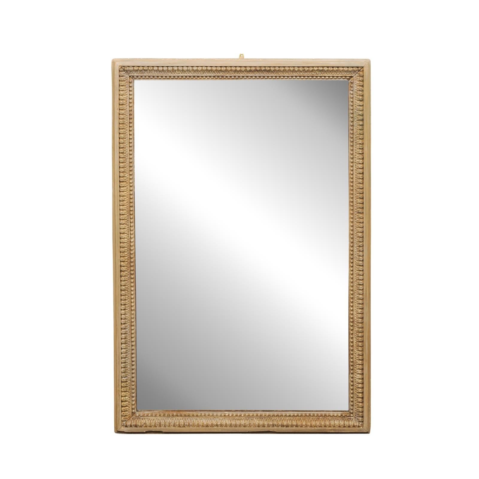 French 19th C Rectangular Wall Mirror, 4 Ft Tall For Sale 7