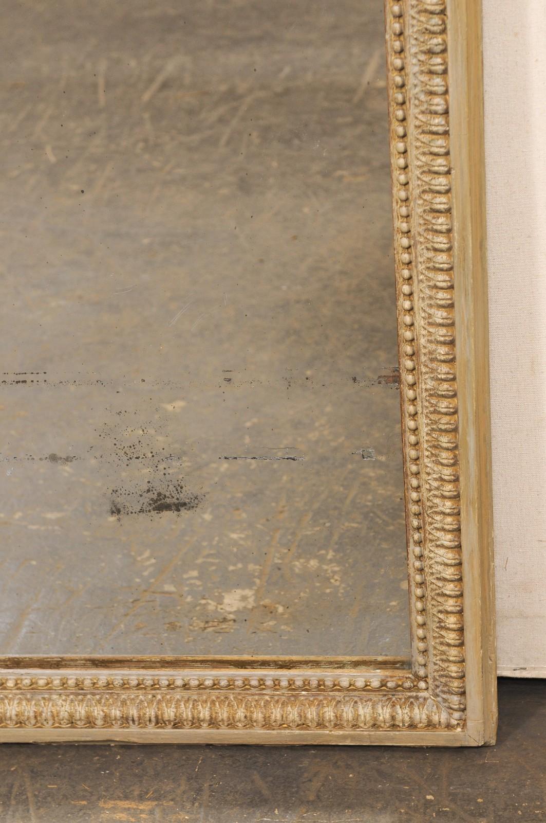 French 19th C Rectangular Wall Mirror, 4 Ft Tall For Sale 2
