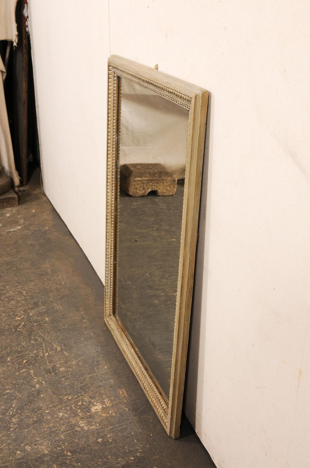 French 19th C Rectangular Wall Mirror, 4 Ft Tall For Sale 3