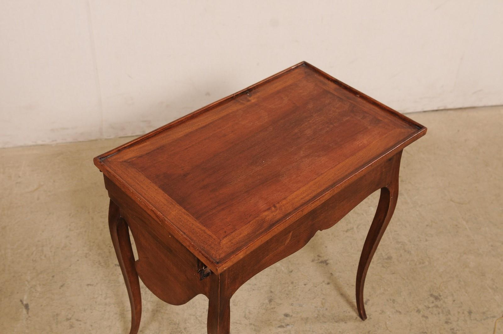 French 19th C. Table w/ Unusual & Creative Drop Down Storage-Great for Crafting In Good Condition In Atlanta, GA