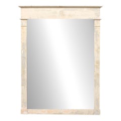 French 19th C. Tall Wall Mirror w/Original 2-Piece Glass