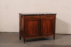 French 19th C. Two-Door Buffet Cabinet w/Nice Black Marble Top