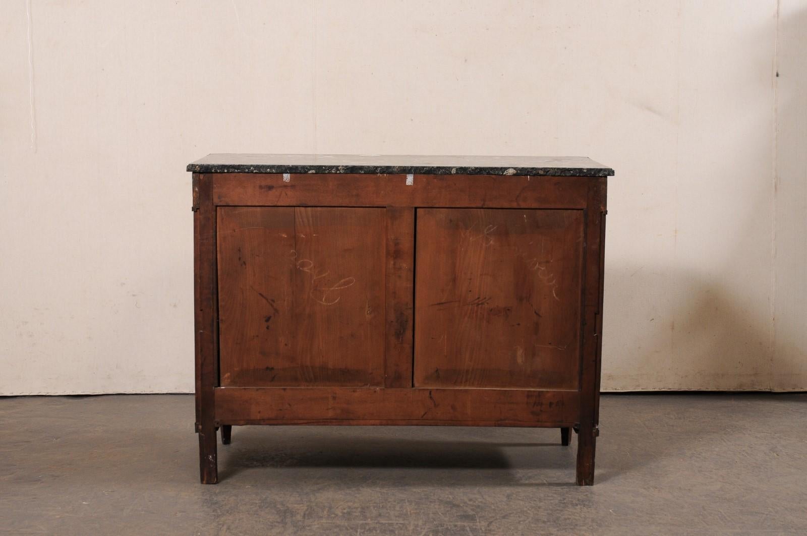 French 19th C. Two-Door Buffet Cabinet w/Nice Black Marble Top For Sale 3
