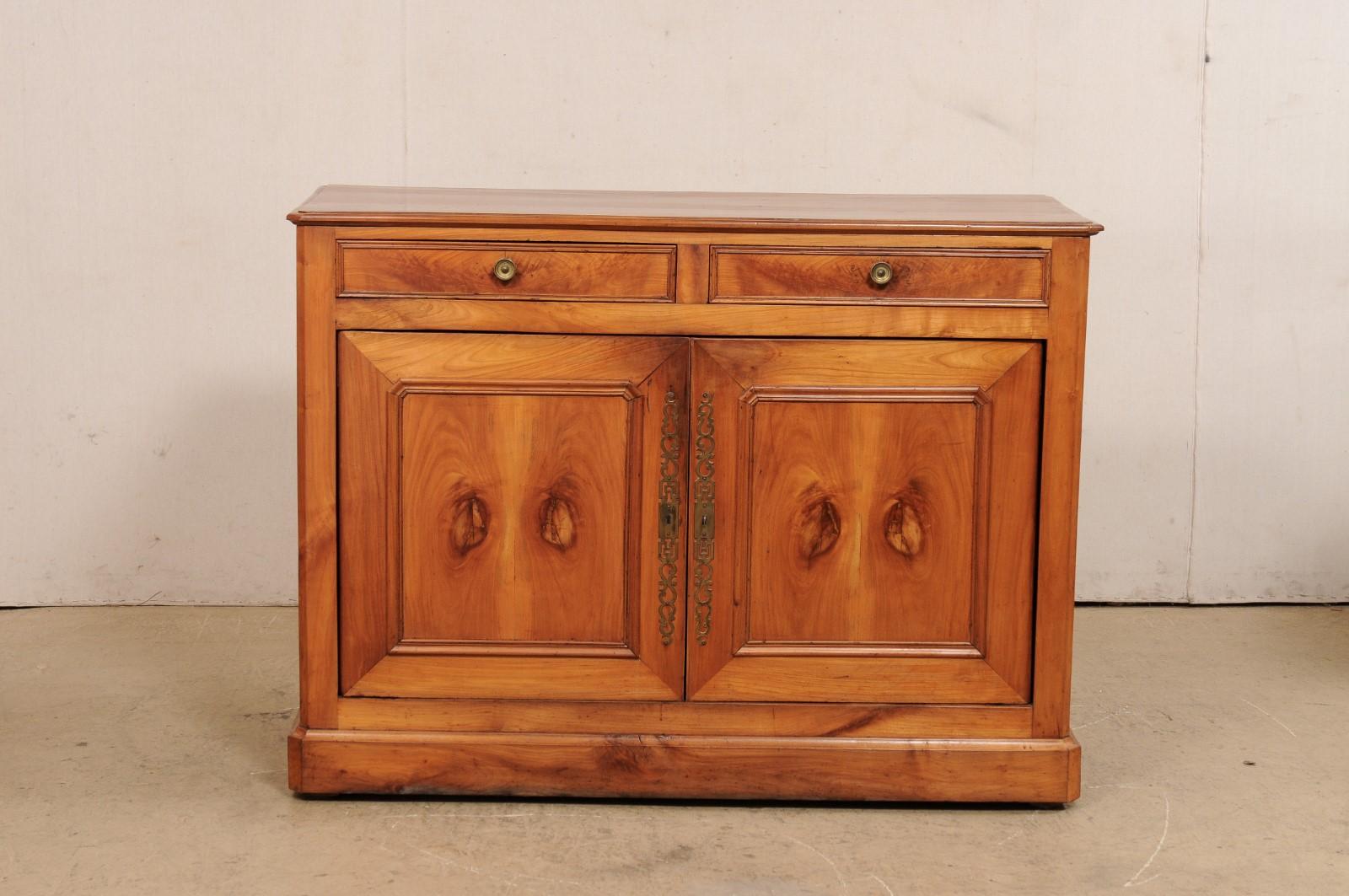 French 19th C. Wooden 2-Door Buffet Cabinet, 4.5 Ft. Width  For Sale 6