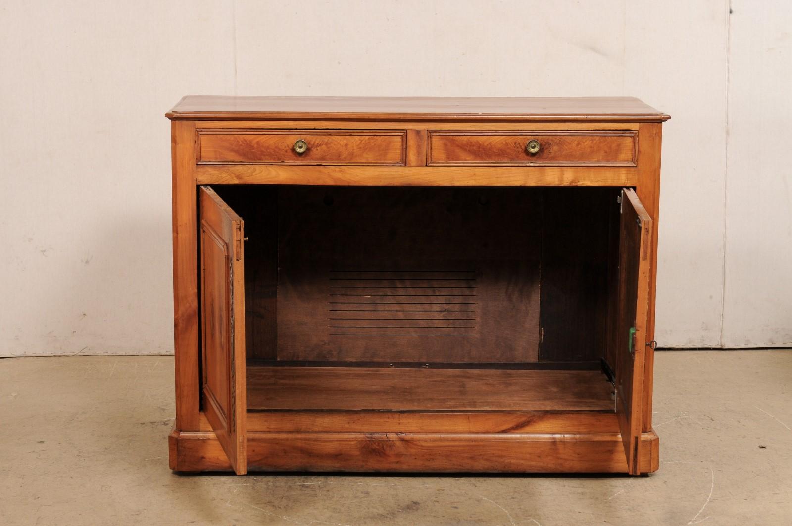 French 19th C. Wooden 2-Door Buffet Cabinet, 4.5 Ft. Width  For Sale 7