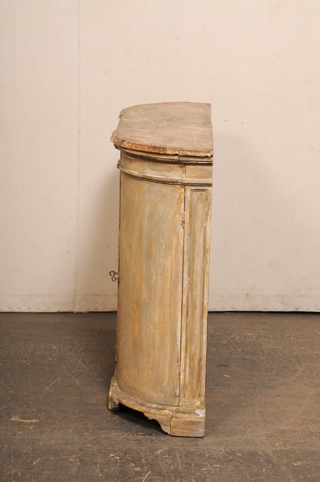 Demi-Console francese in legno del 19° secolo con piano dipinto in finto marmo - una bella dimensione! in vendita 5