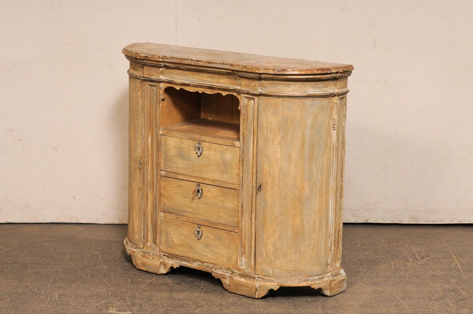 Demi-Console francese in legno del 19° secolo con piano dipinto in finto marmo - una bella dimensione! in vendita 6