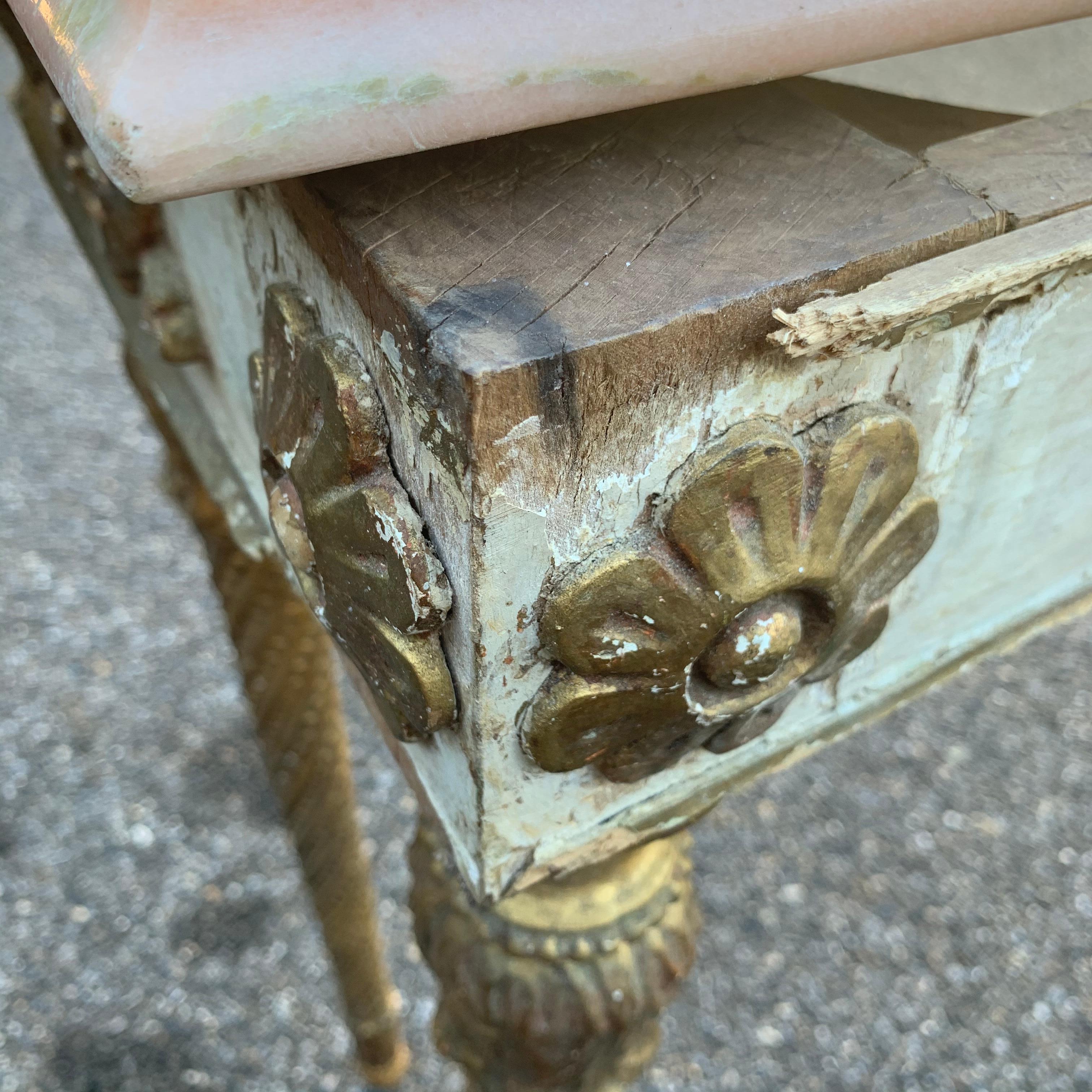 French 19th Century Narrow Louis XVI Marble-Top Console Table 4