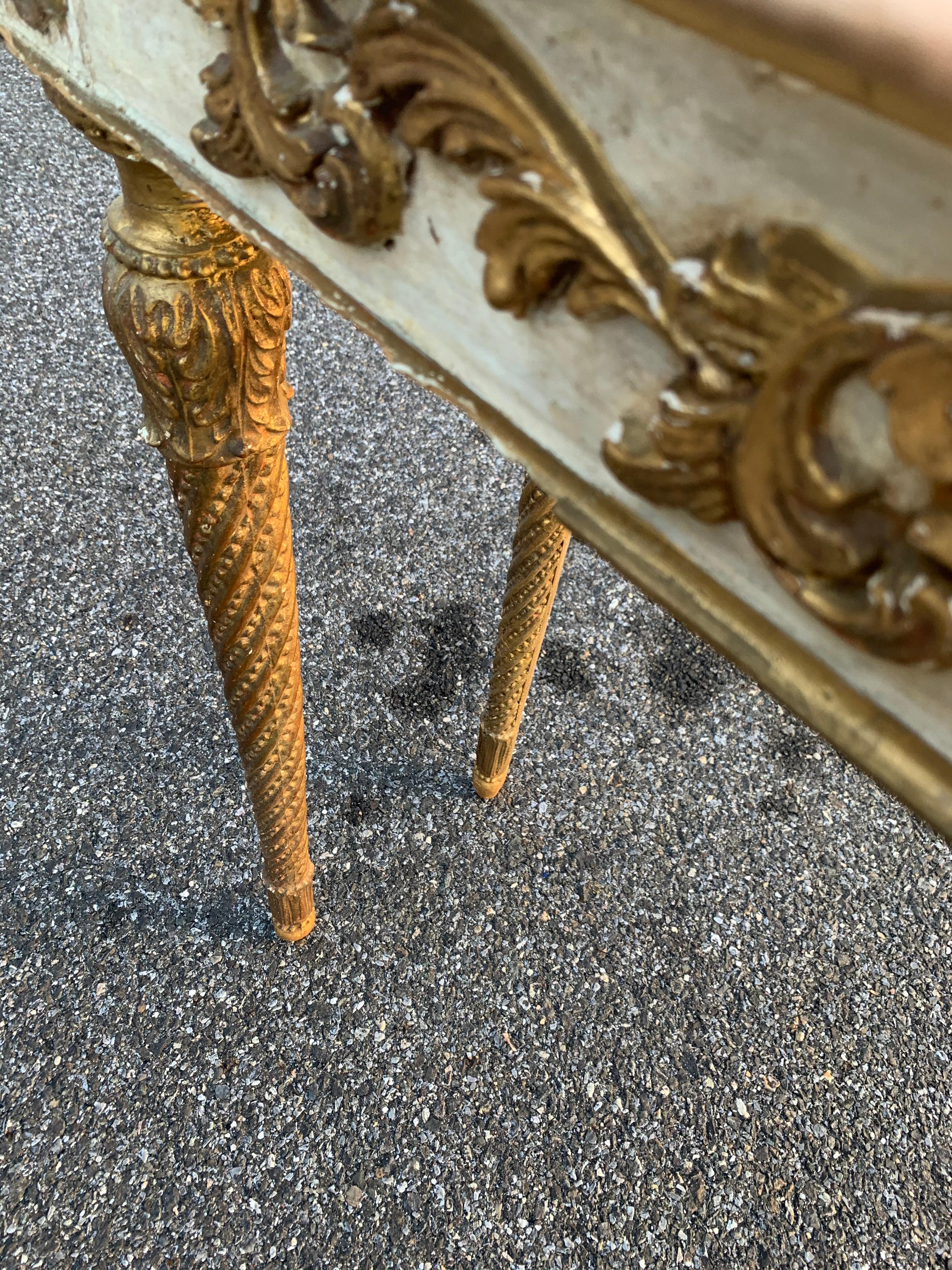 French 19th Century Narrow Louis XVI Marble-Top Console Table 6