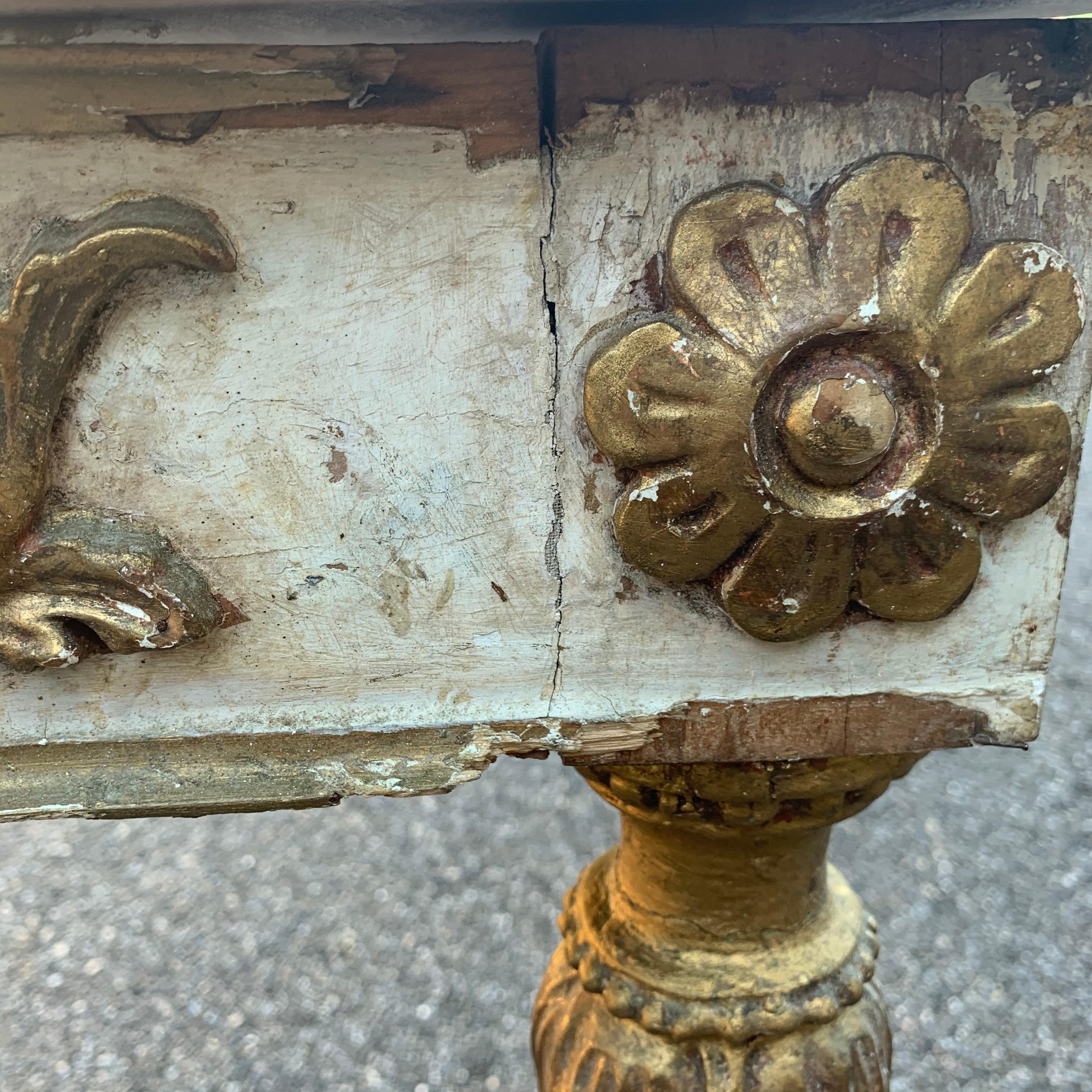 French 19th Century Narrow Louis XVI Marble-Top Console Table 8
