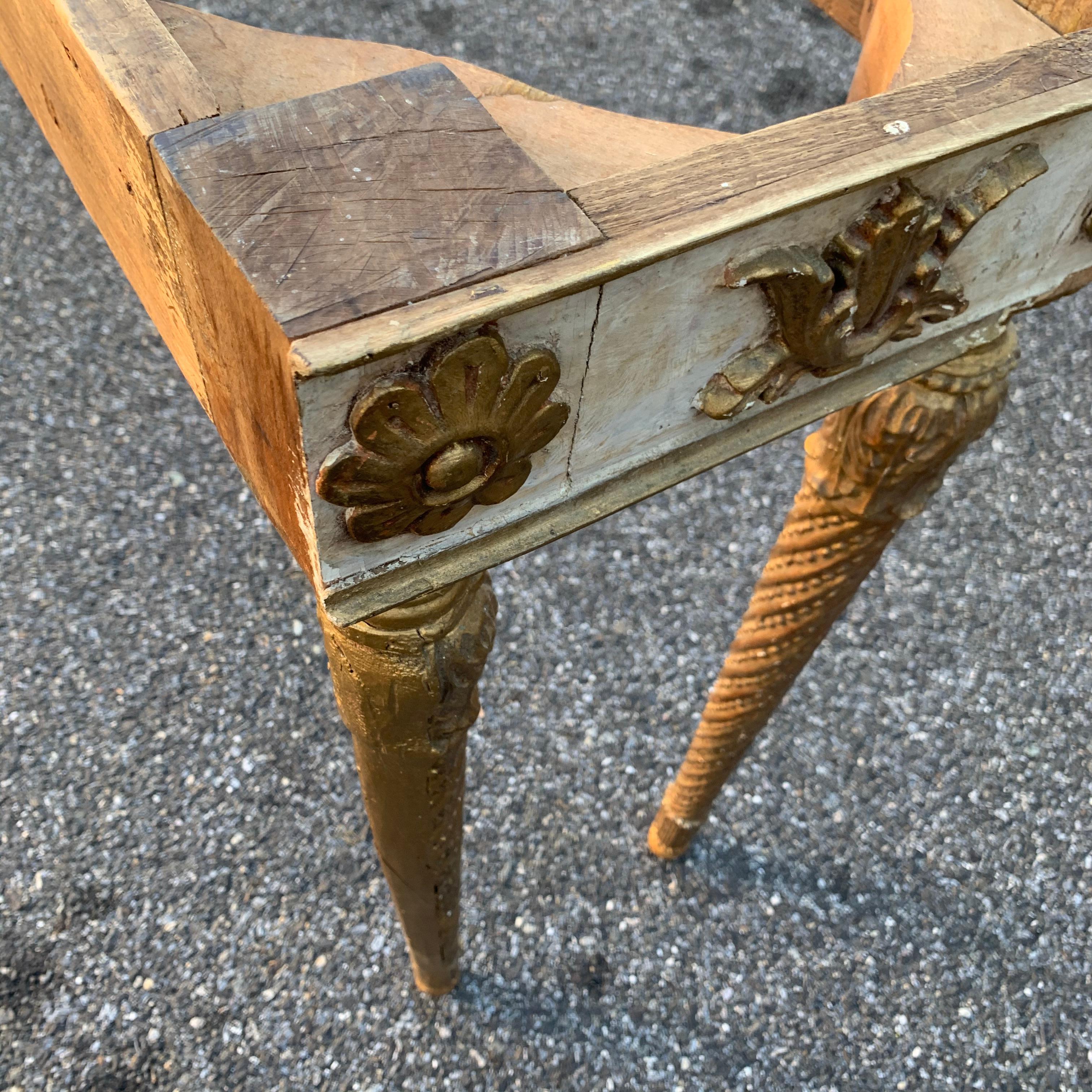 French 19th Century Narrow Louis XVI Marble-Top Console Table 9