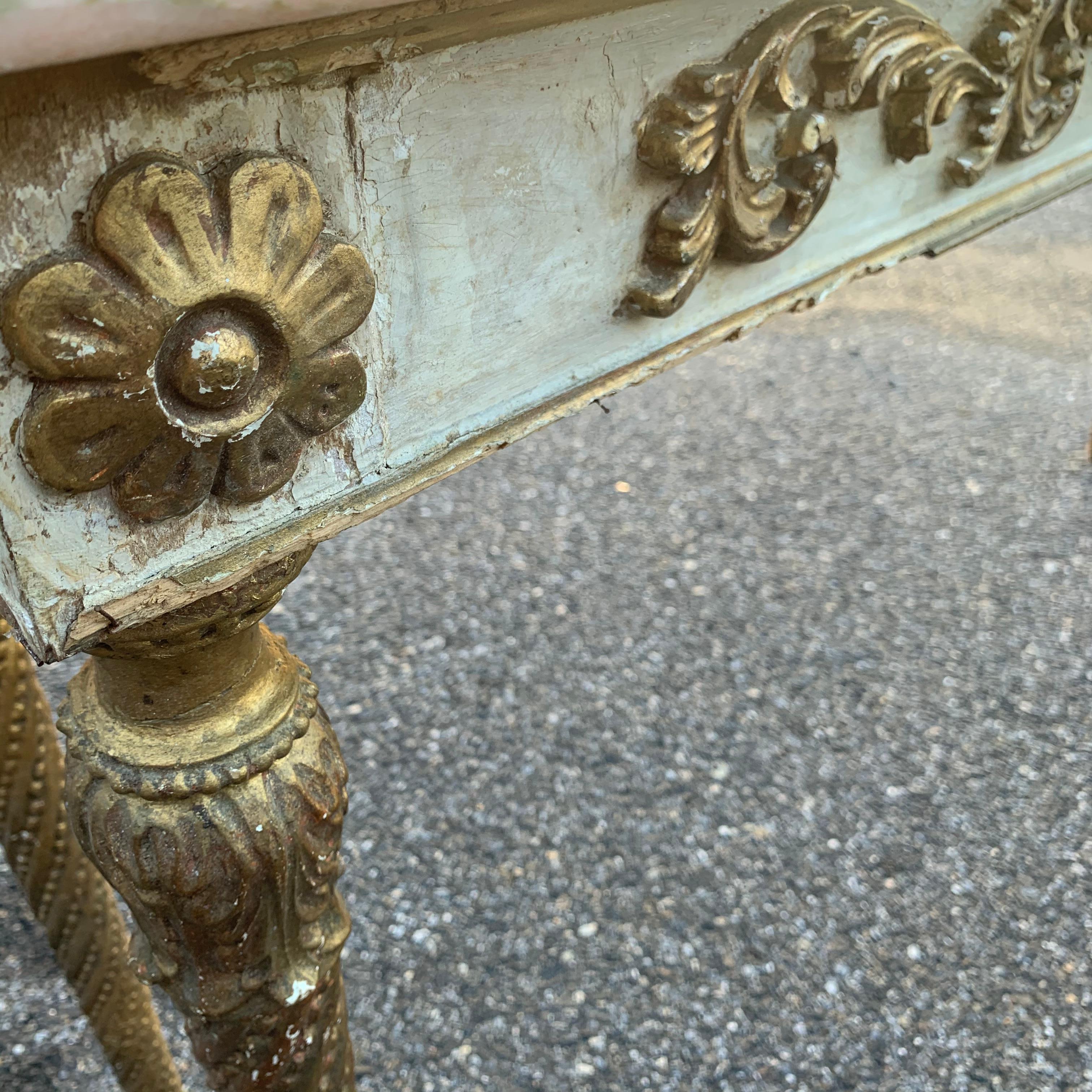 French 19th Century Narrow Louis XVI Marble-Top Console Table 12