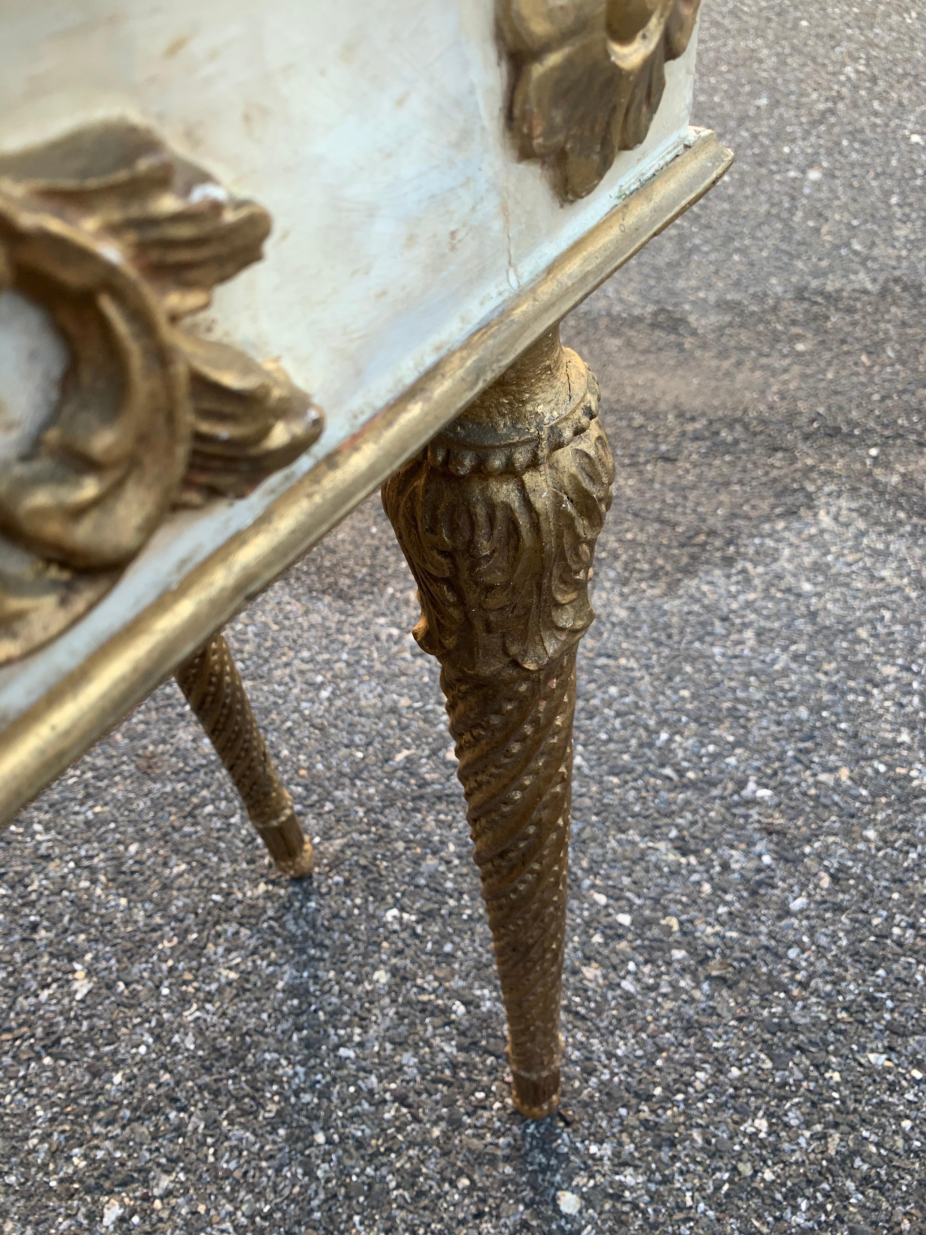 French 19th Century Narrow Louis XVI Marble-Top Console Table 1