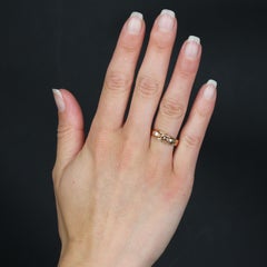 French 19th Century 18 Karat Rose Gold Bangle Ring