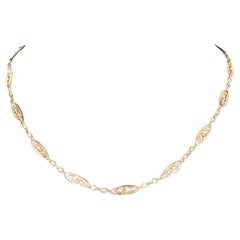 French 19th Century 18 Karat Rose Gold Chain Necklace