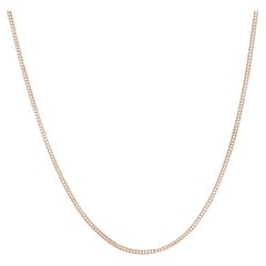 French 19th Century 18 Karat Rose Gold Link Chain Necklace