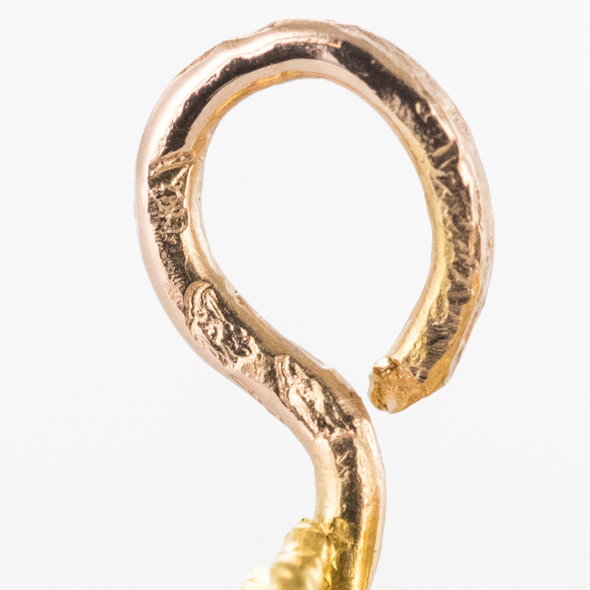 French 19th Century 18 Karat Rose Gold Natural Pearl Pendant 8
