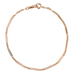 French 19th Century 18 Karat Rose Gold Watch Chain Necklace