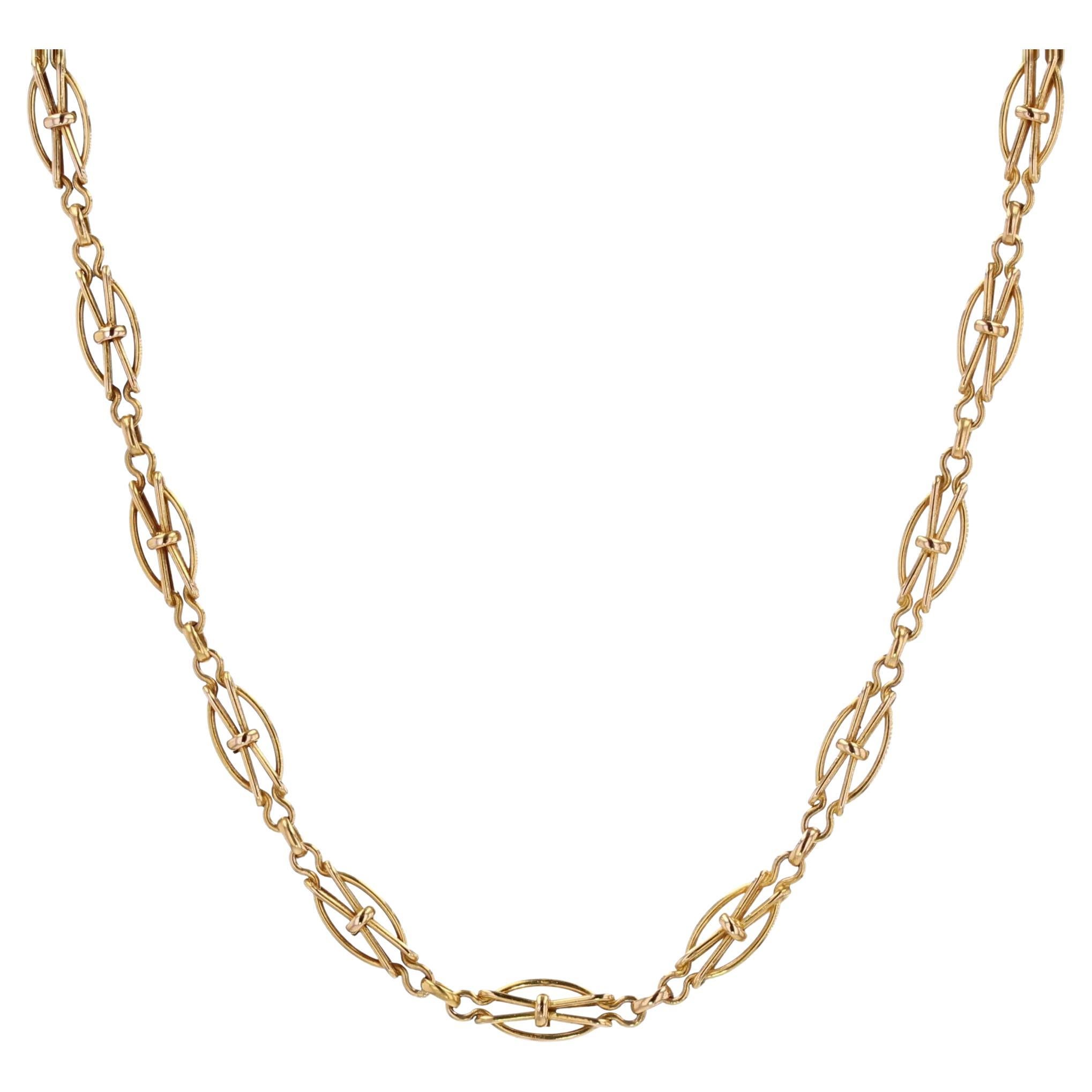 French 19th Century Antique Gold Chain Necklace at 1stDibs french