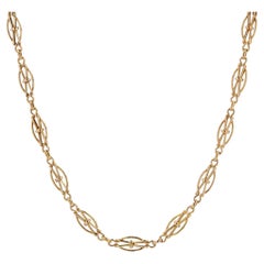 French 19th Century 18 Karat Yellow Gold Chain Necklace