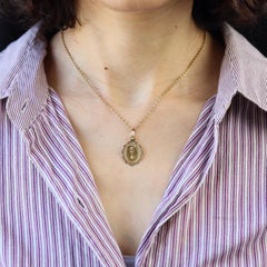 Ciondolo a forma di calice in oro giallo 18 carati del XIX secolo francese