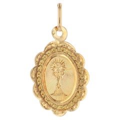 Ciondolo a forma di calice in oro giallo 18 carati del XIX secolo francese